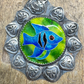 Enamel fish pendant