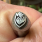 Peacock feather stamp