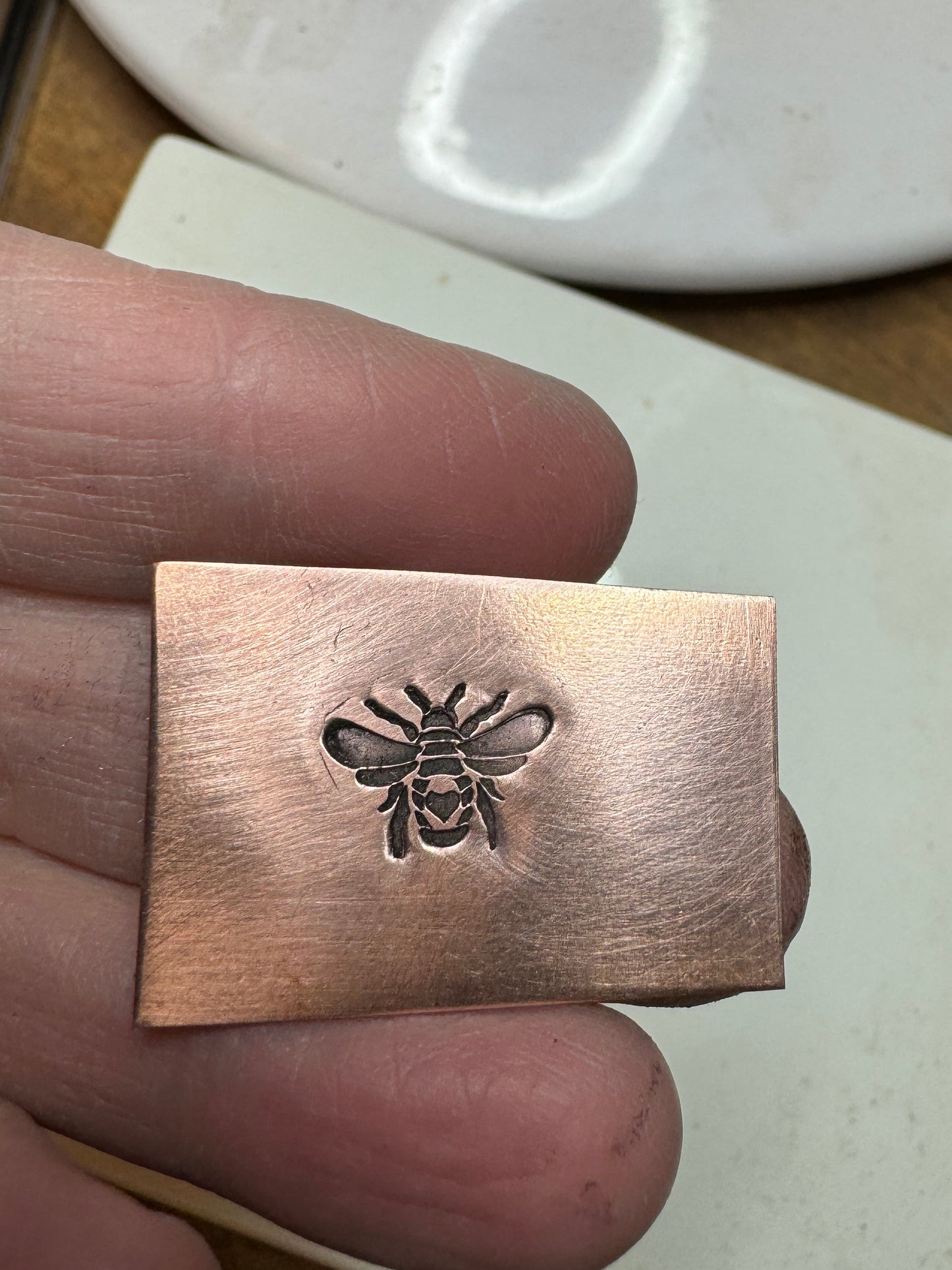 Bee heart stamp