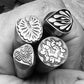 abstract flower bail stamp