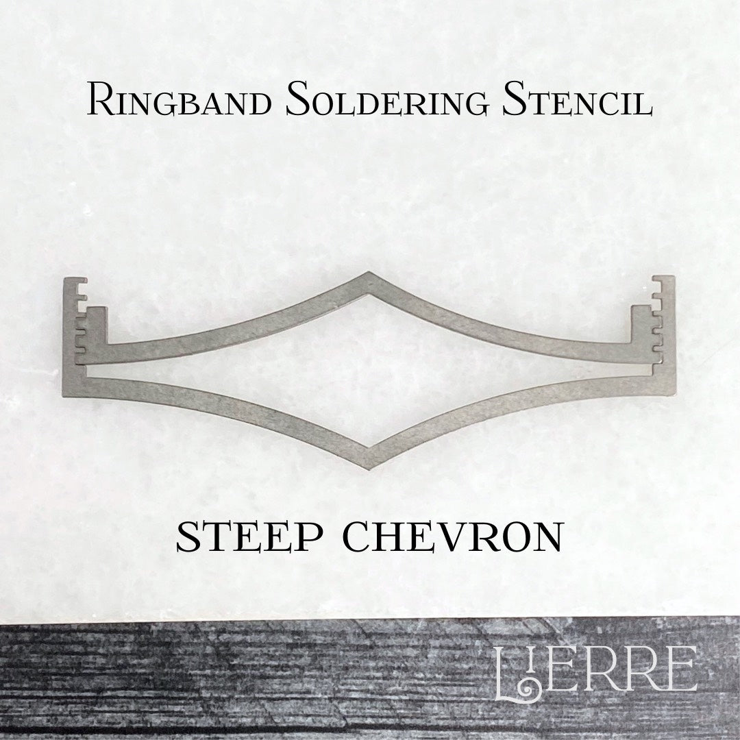 Steep Chevron Ring Band Soldering Stencils