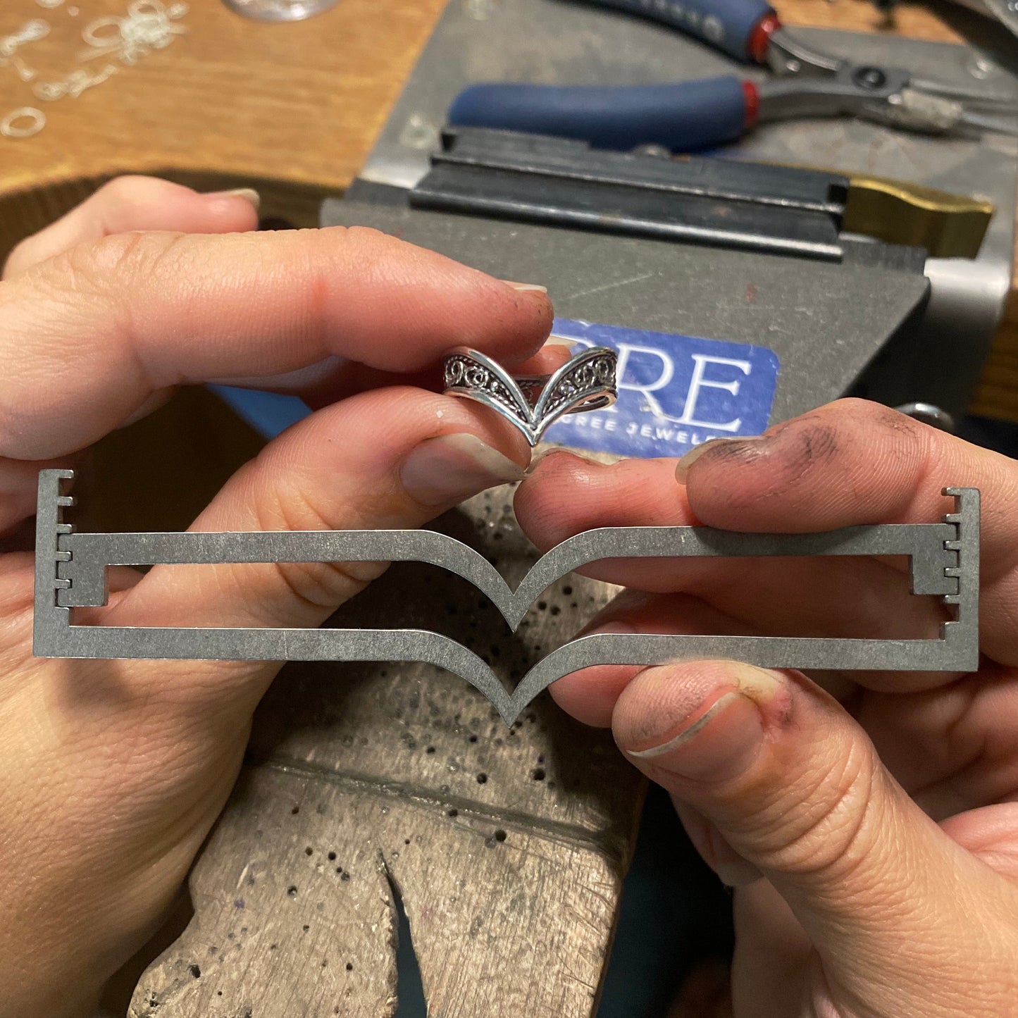 Wishbone Ring Band Soldering Stencils