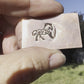 Flowered horse stamp