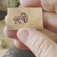 Flowered horse stamp