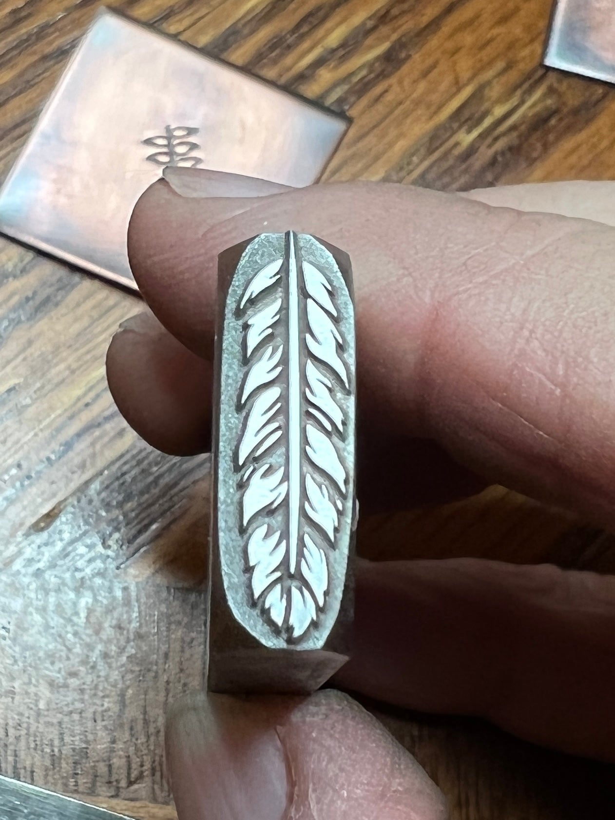 Feather stamp