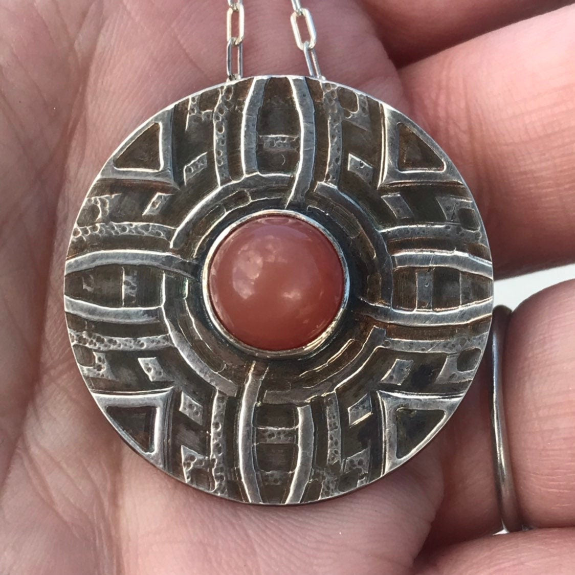 Celtic moonstone pendant