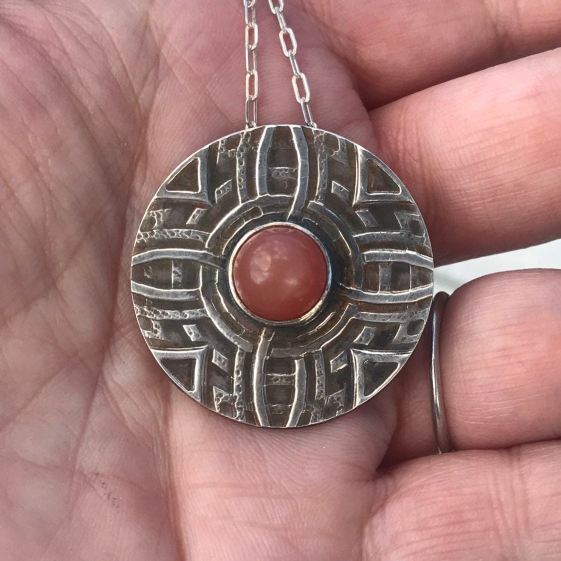 Celtic moonstone pendant