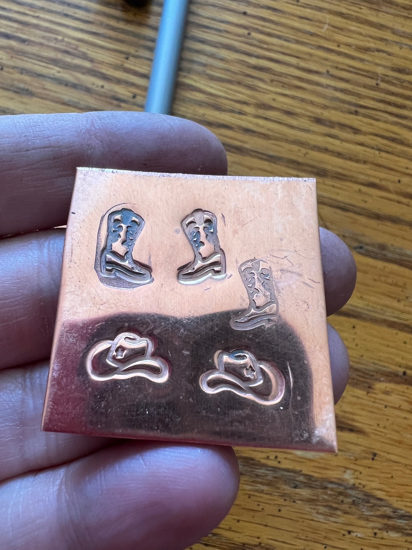 Cowboy boots stamp