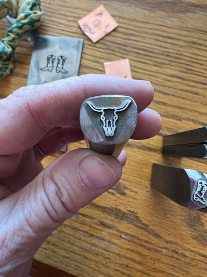 Cow skull stamp