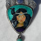 Morrigan enamel pendant