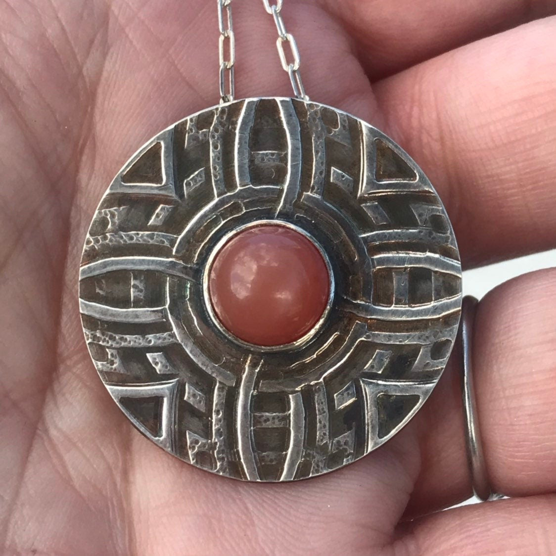 Celtic moonstone pendant